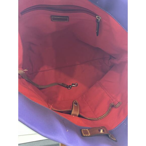 Dooney & Bourke Nylon Shopper Tote Bag Purple HTF Rare Color Large Shoulder Bag - Picture 11 of 15